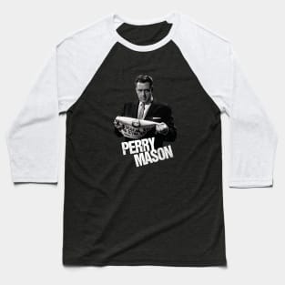 Perry Mason - Raymond Burr - 50s Tv Show Baseball T-Shirt